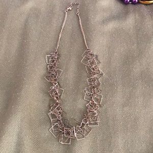 Goldtone Multi Squares Necklace